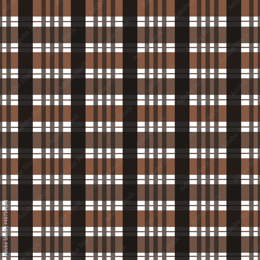 Brown and black plaid pattern for printing on products, fashion clothes, wallpaper Brown and black plaid pattern for printing on products, fashion clothes, wallpaper