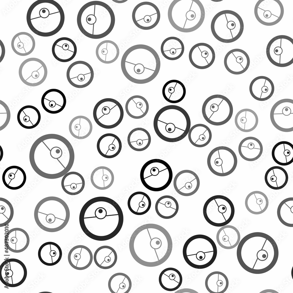 Black Robot vacuum cleaner icon isolated seamless pattern on white background. Home smart appliance for automatic vacuuming, digital device for house cleaning. Vector Black Robot vacuum cleaner icon isolated seamless pattern on white background. Home smart appliance for automatic vacuuming, digital device for house cleaning. Vector