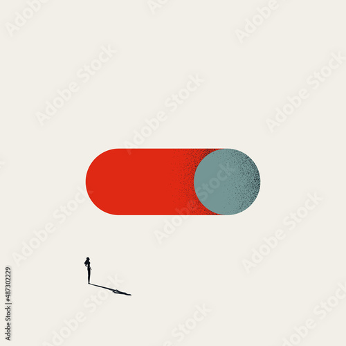 Business action vector concept. Symbol of motivation, success, management, process. Minimal illustration