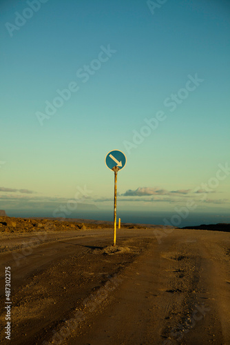 Panneau sentier, Islande