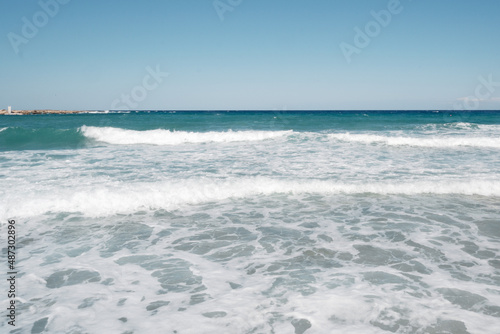 sea waves with white foam