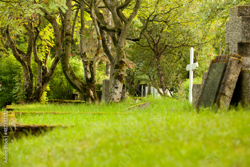 Islande, cimetière Reykjavik
