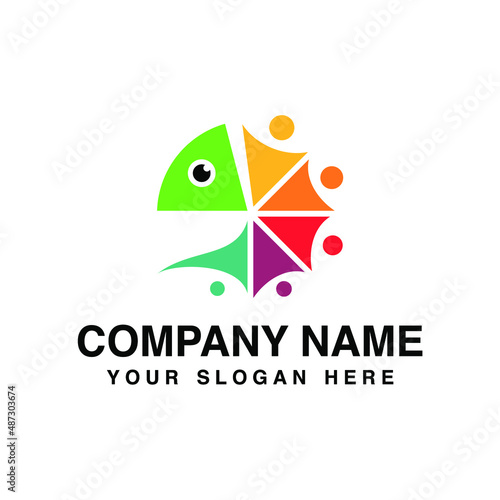 people and chameleon logo