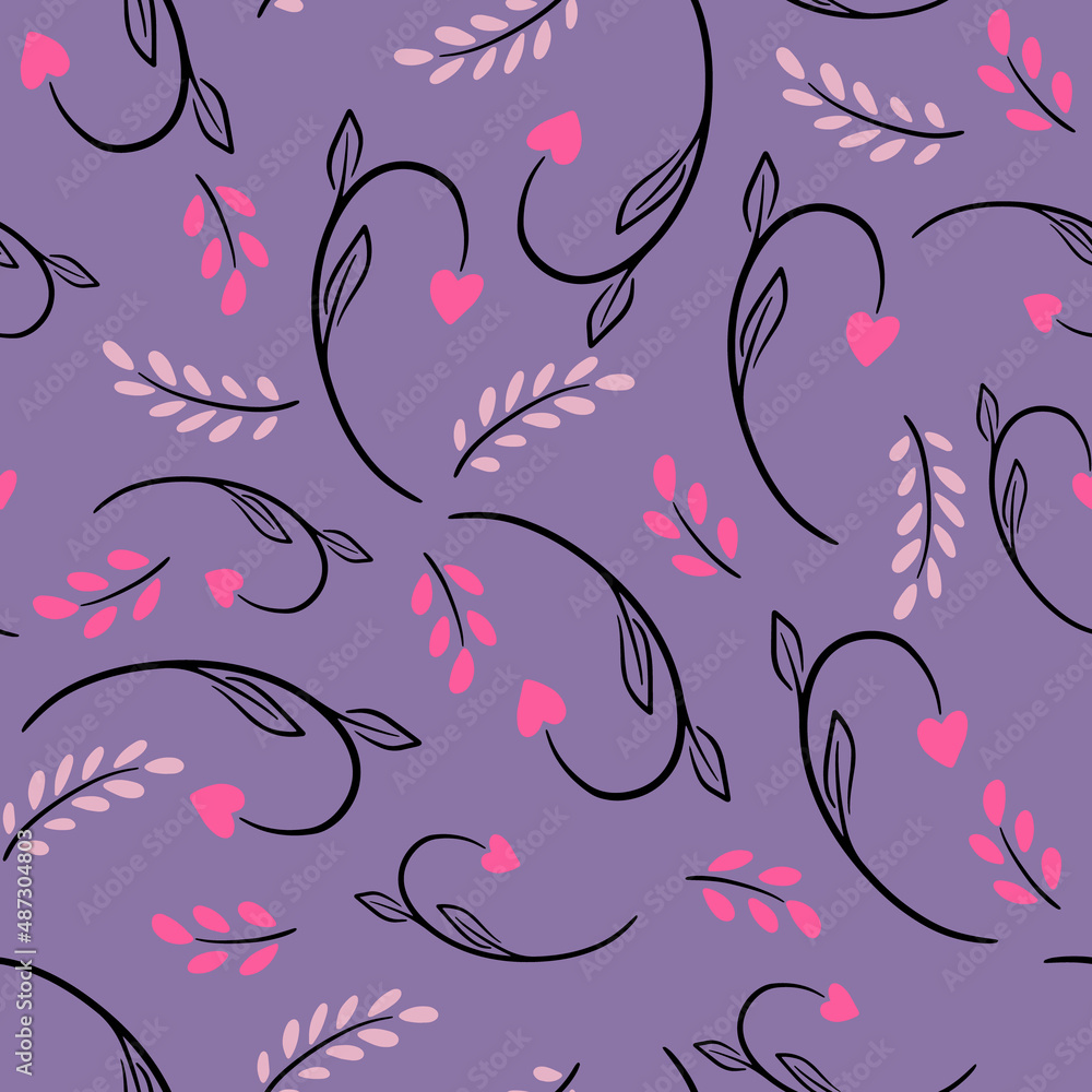 Hearts Valentine Pattern. Romantic pattern. Vector illustration. Seamless pattern with hearts for Valentine's Day design. Hearts Valentine Pattern. Romantic pattern. Vector illustration. Seamless pattern with hearts for Valentine's Day design.