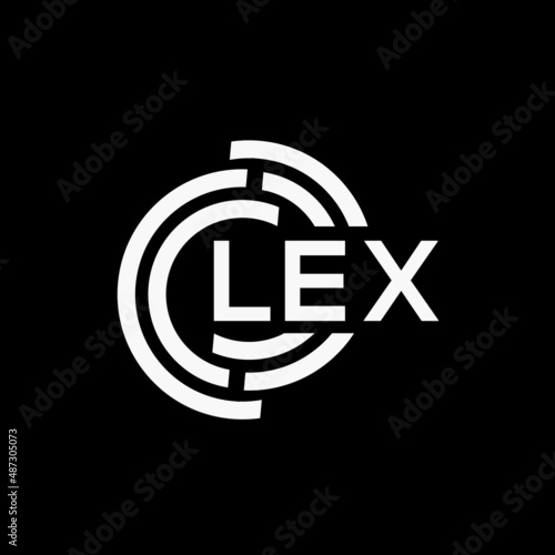 LEX letter logo design on black background.LEX creative initials letter logo concept.LEX vector letter design.