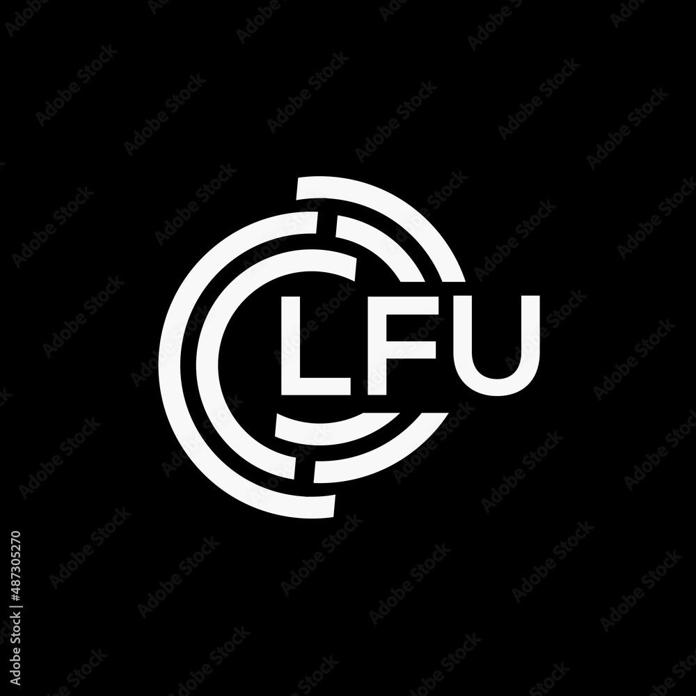 LFU letter logo design on black background.LFU creative initials letter logo concept.LFU vector letter design. LFU letter logo design on black background.LFU creative initials letter logo concept.LFU vector letter design.