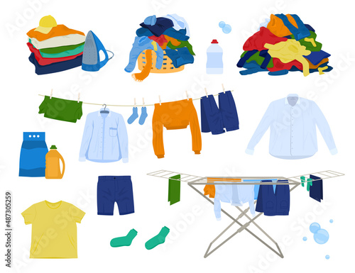 Laundry Clothes Colorful Set
