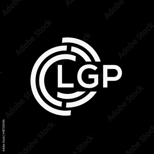 LGP letter logo design on black background.LGP creative initials letter logo concept.LGP vector letter design.