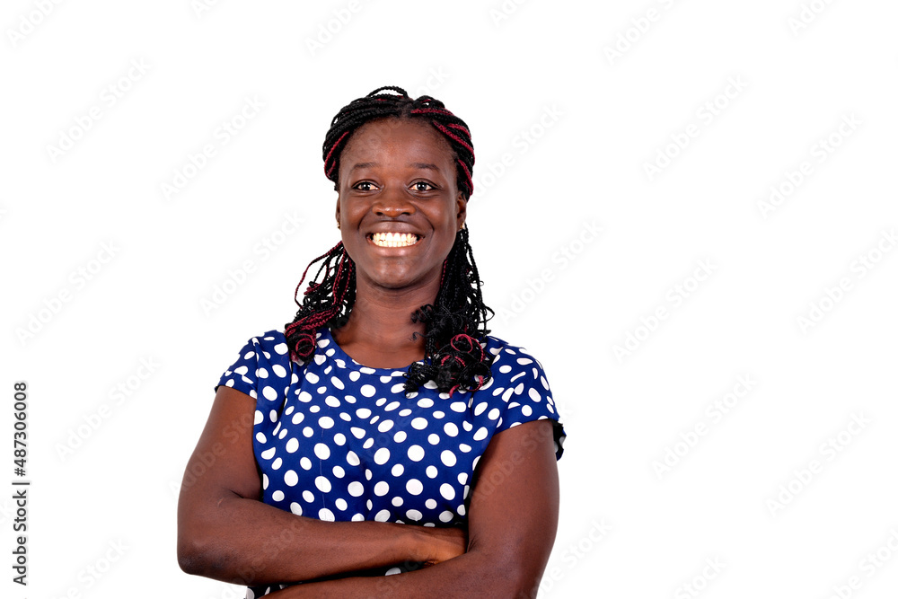 beautiful happy young woman crossing her arms. beautiful happy young woman crossing her arms.