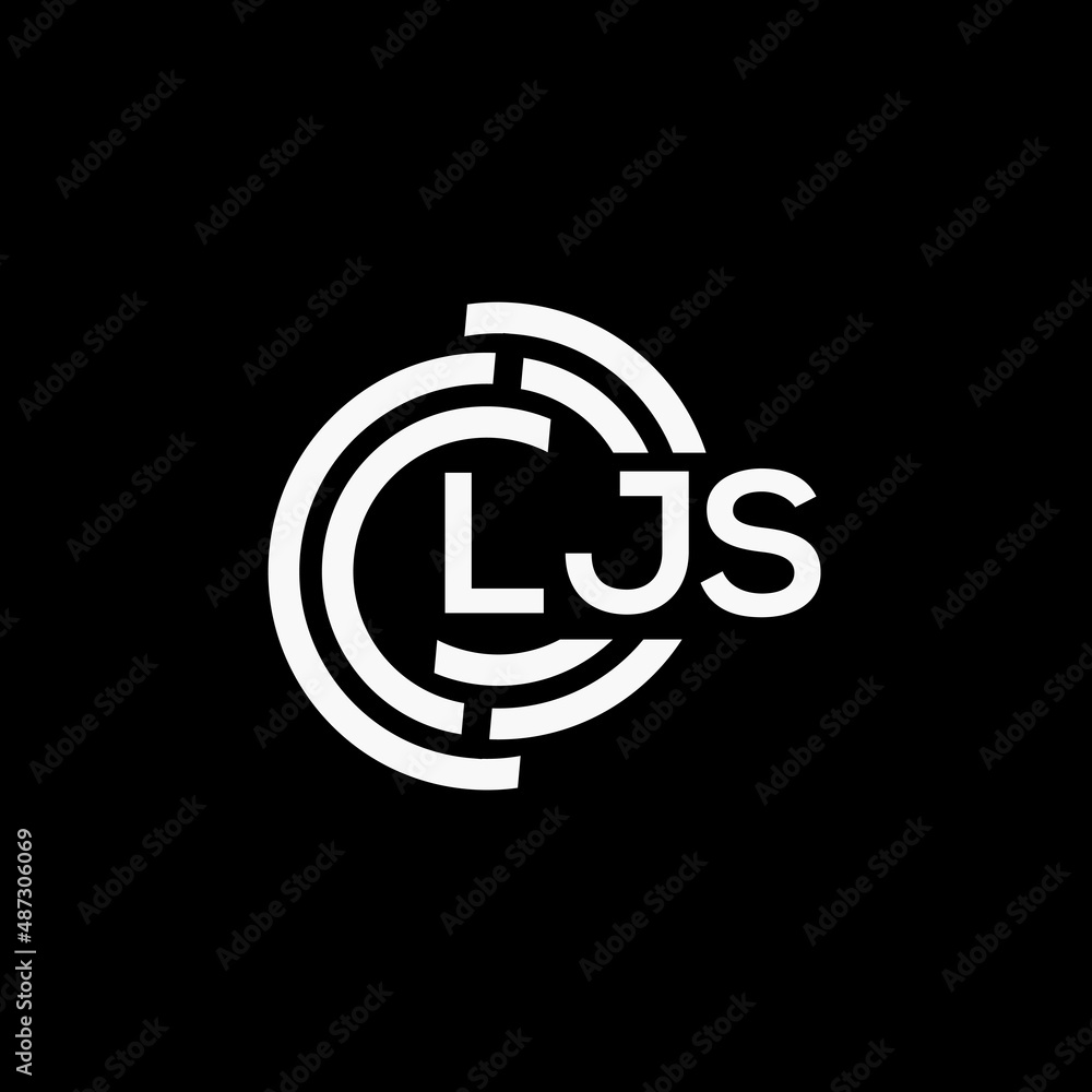 LJS letter logo design on black background.LJS creative initials letter logo concept.LJS vector letter design. LJS letter logo design on black background.LJS creative initials letter logo concept.LJS vector letter design.