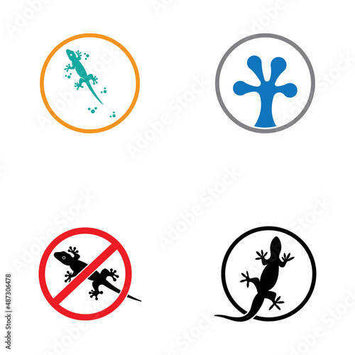 home lizard logo design, with vector logo design. type of lizard or gecko logo