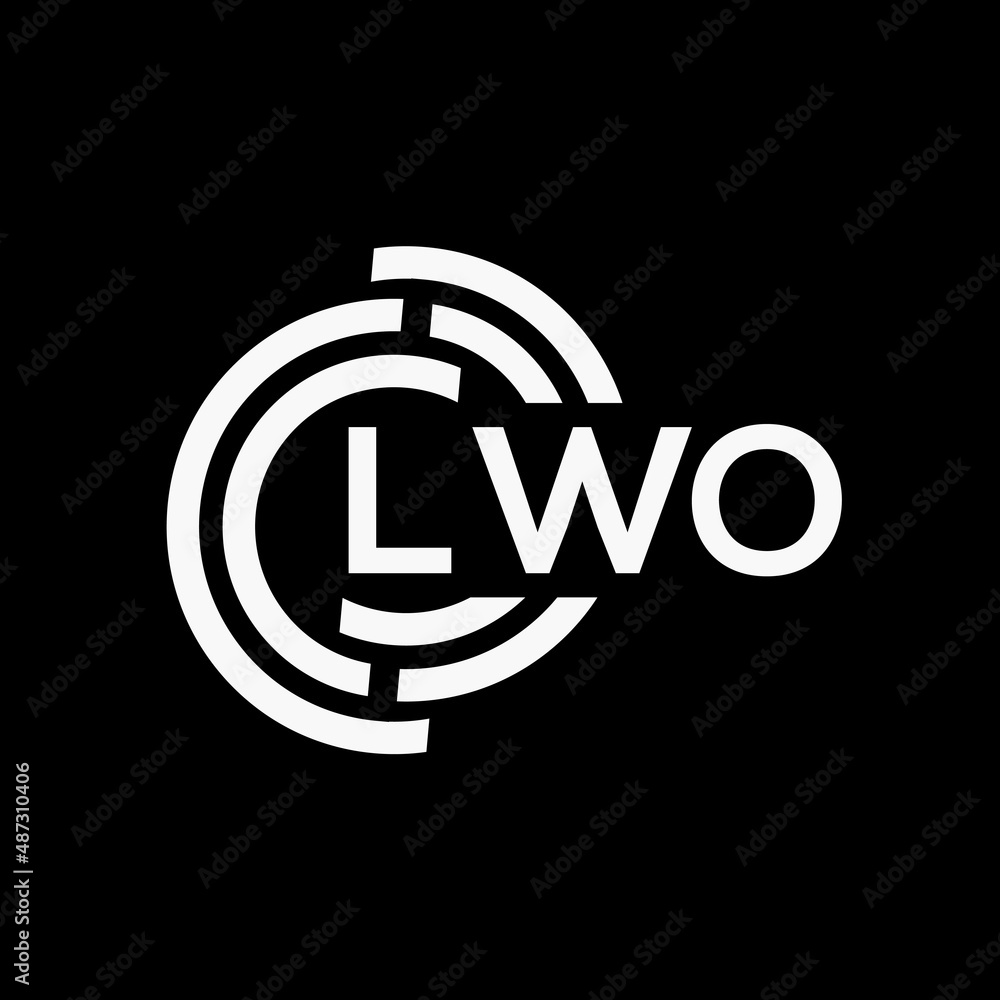LWO letter logo design on black background.LWO creative initials letter logo concept.LWO vector letter design. LWO letter logo design on black background.LWO creative initials letter logo concept.LWO vector letter design.