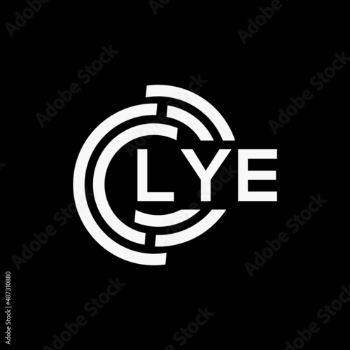 LYE letter logo design on black background.LYE creative initials letter logo concept.LYE vector letter design.