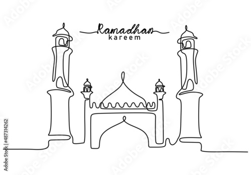 One continuous single line ...