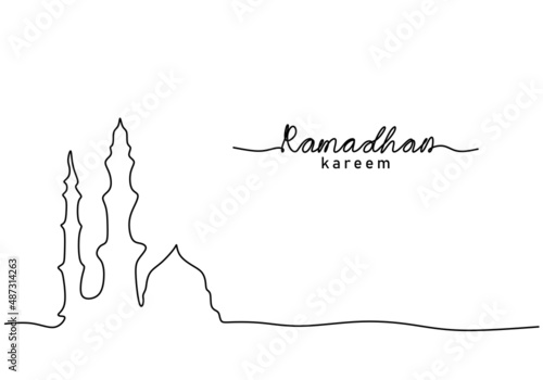 One continuous single line ...