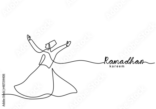 One continuous single line ...