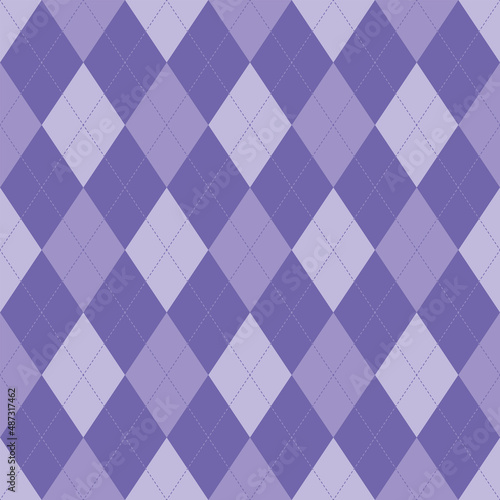 Argyle vector seamless pattern. Classic abstract geometric textile print imitation. Old fashioned knitted fabric pattern made of diamonds or lozenges.