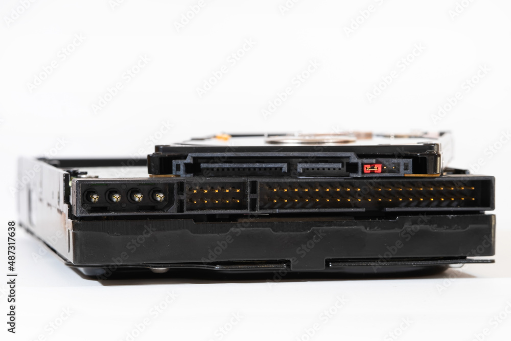 Obraz premium Hard disk isolated on a white background.