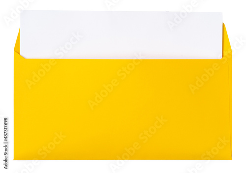 yellow envelope isolated on white background