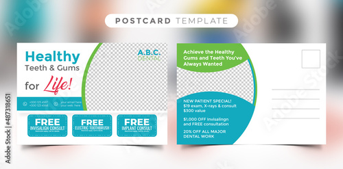 Dental Postcard Template Design photo