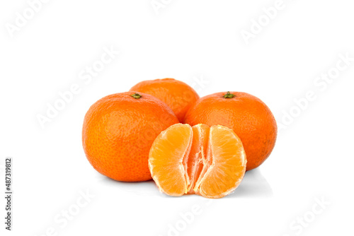 Tangerine isolated on white background.