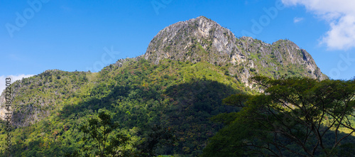 The panorama view on the way up to Doi Luang Chiang Dao, Chiang Mai, Thailand.