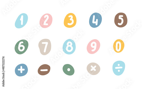 Hand drawn lettering numbers. Lettering for invitation card, calendar, poster, flyer, advertising design or other.