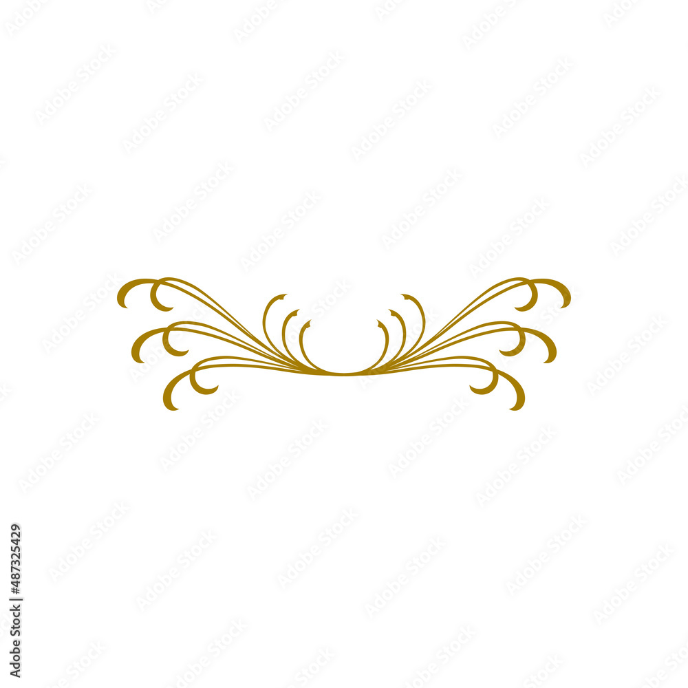 floral ornament design vector isolated on white background. floral ornament design vector isolated on white background.