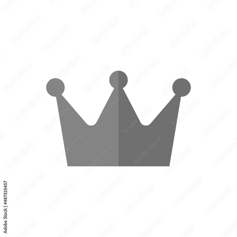 Crown grey flat vector icon Crown grey flat vector icon
