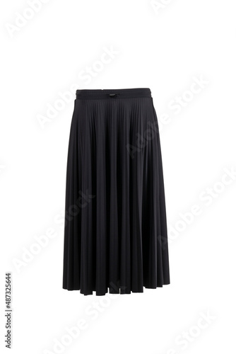 women's long black skirt on a white background