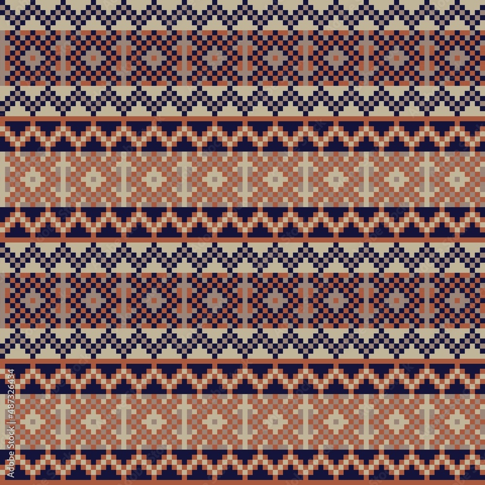 Christmas Fair Isle Seamless Pattern Design Christmas Fair Isle Seamless Pattern Design