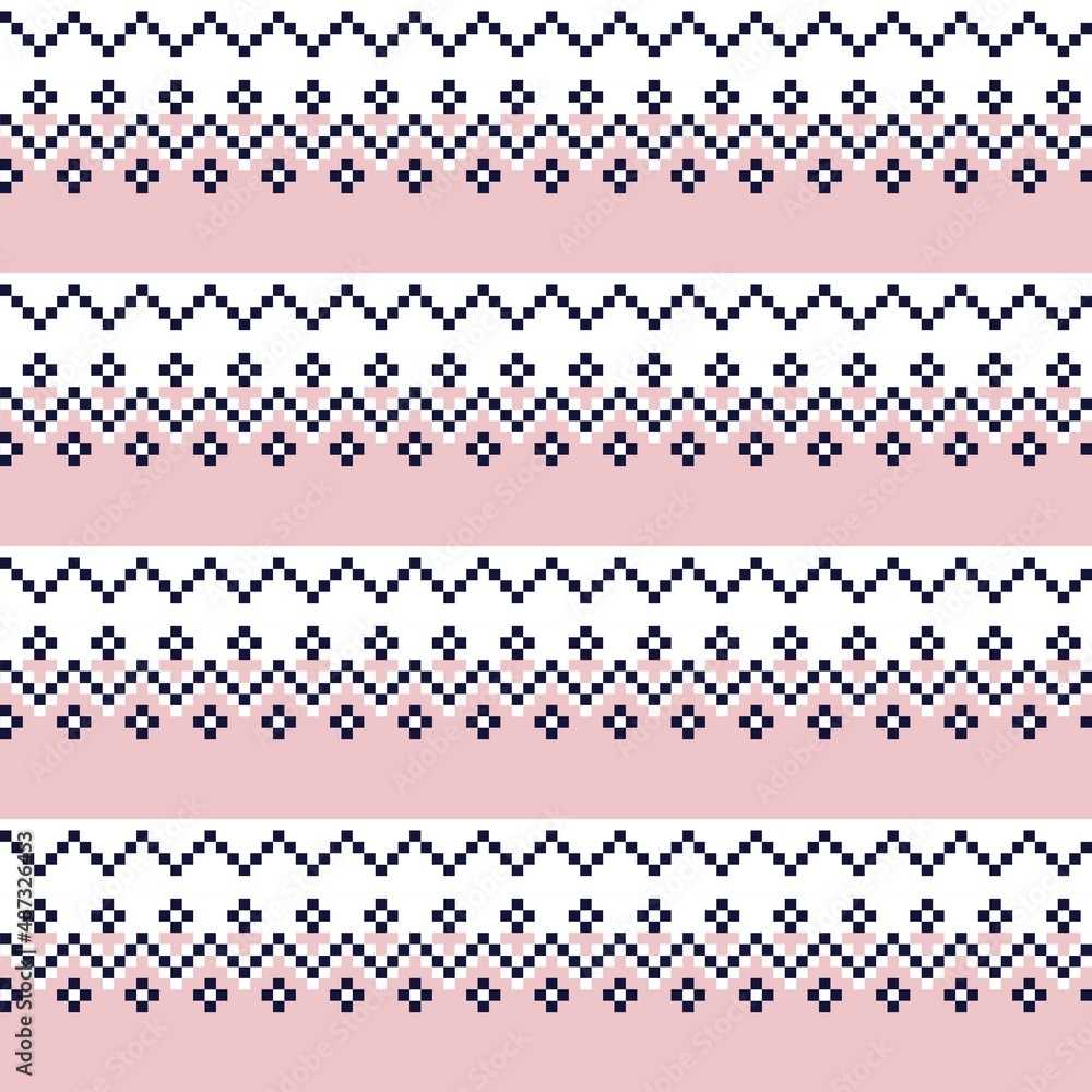 Christmas Fair Isle Seamless Pattern Design Christmas Fair Isle Seamless Pattern Design