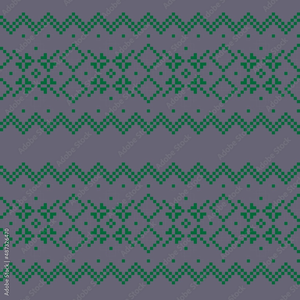 Christmas Fair Isle Seamless Pattern Design Christmas Fair Isle Seamless Pattern Design