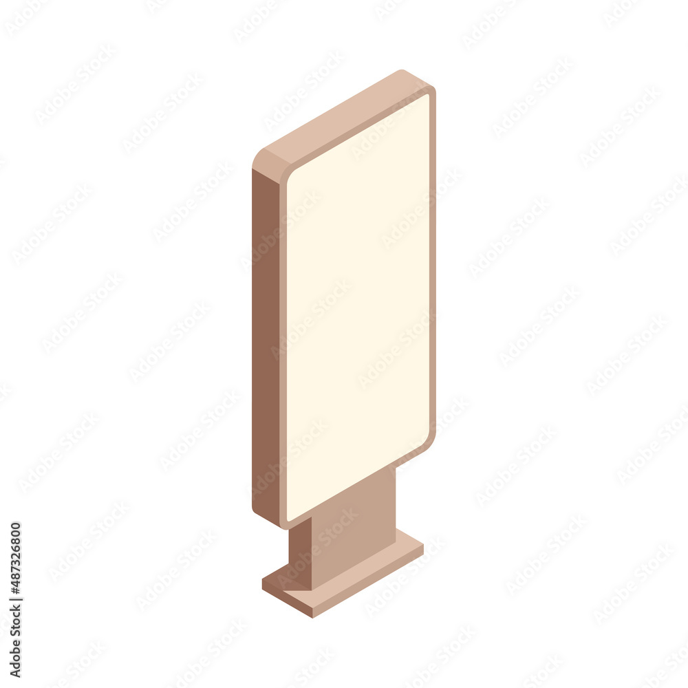 Isometric Advertising Panel Isometric Advertising Panel