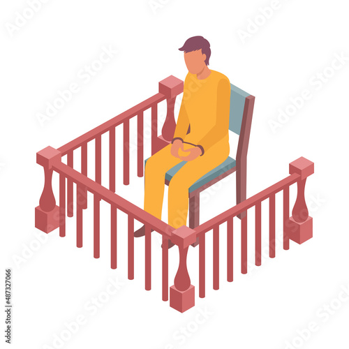 Court Isometric Icon