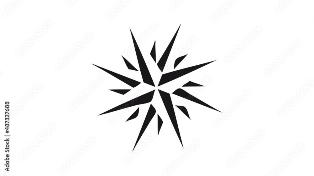 Simple wind rose compass in two versions, one with black background and one with white background. Animated illustration. Simple wind rose compass in two versions, one with black background and one with white background. Animated illustration.