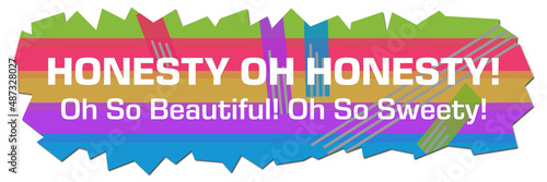 Honesty Quote Colorful Lines Cutout 