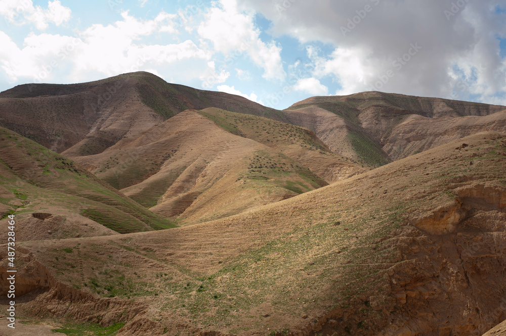 striped amazing mountains and desert of Sinai Peninsula