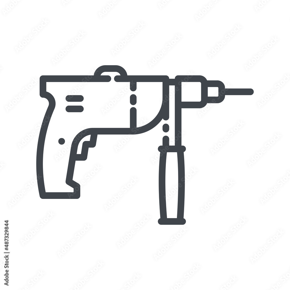 Drill line icon isolated on white transparent background Drill line icon isolated on white transparent background