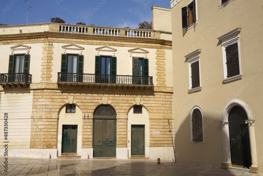 Historic buildings in Brindisi, Apulia, Italy