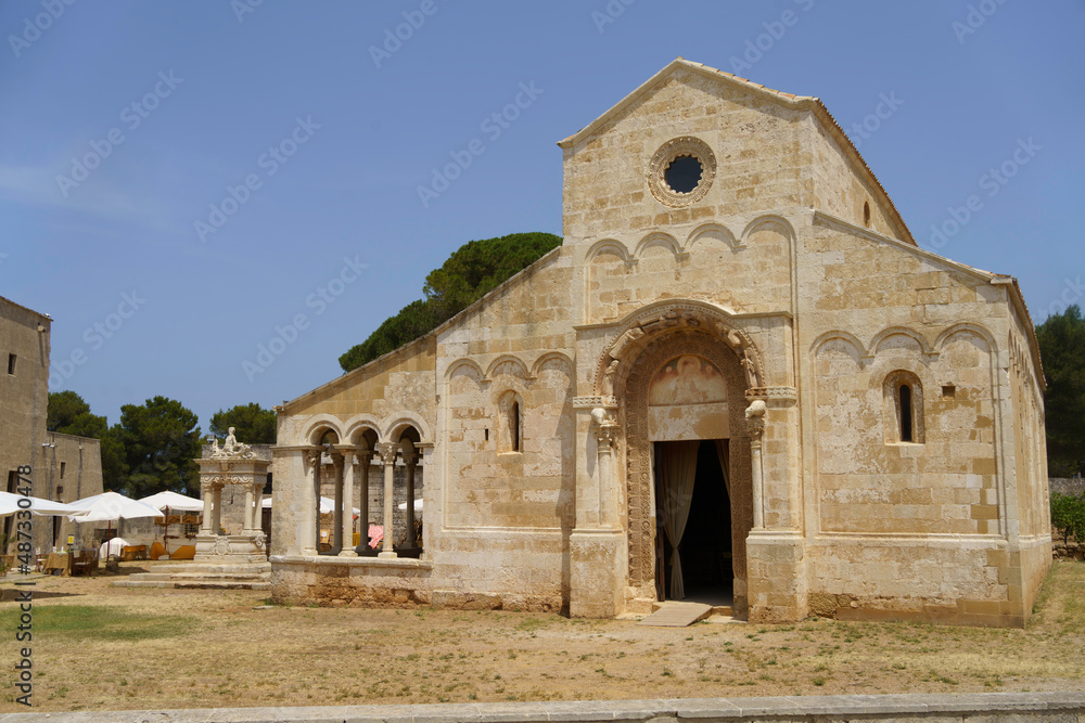 Medieval abbey of Santa Maria di Cerrate, in Lecce province, Apulia