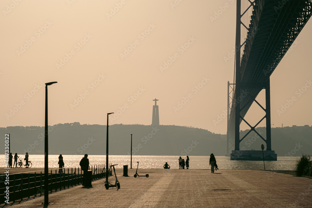 The 25 de Abril Bridge, city of Lisbon