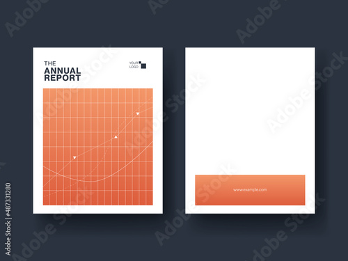 Annual business report cover vector template. Modern brochure layout. Minimal design illustration.