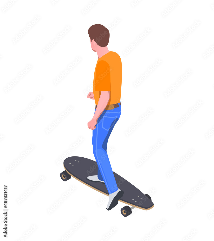 Fototapeta premium Man Riding Skateboard