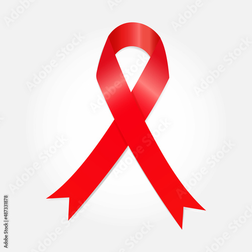 Red awareness ribbons This bold color stands to symbolize blood cancer, heart disease, tuberculosis and zika virus Vector eps 10