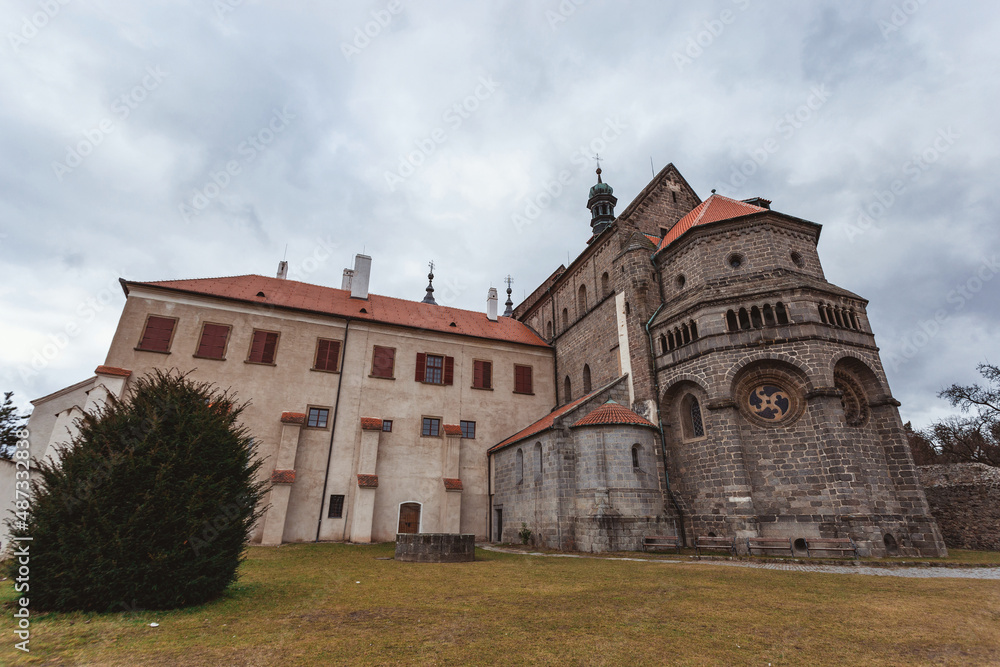 St. Procopius basilica and monastery in town Trebic. UNESCO site, Czechia.