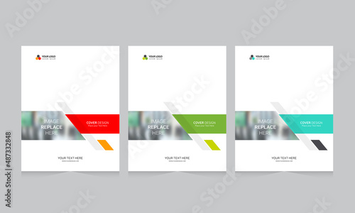 Cover design for annual report and business catalog, magazine, flyer or booklet. Brochure template layout. A4 cover vector EPS-10
