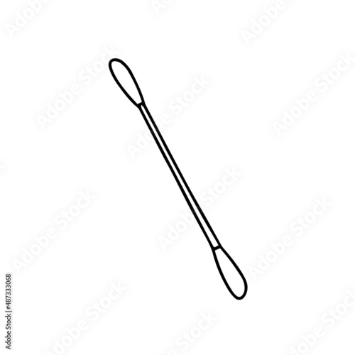 Doodle q tips illustration. Doodle swabs vector clip art