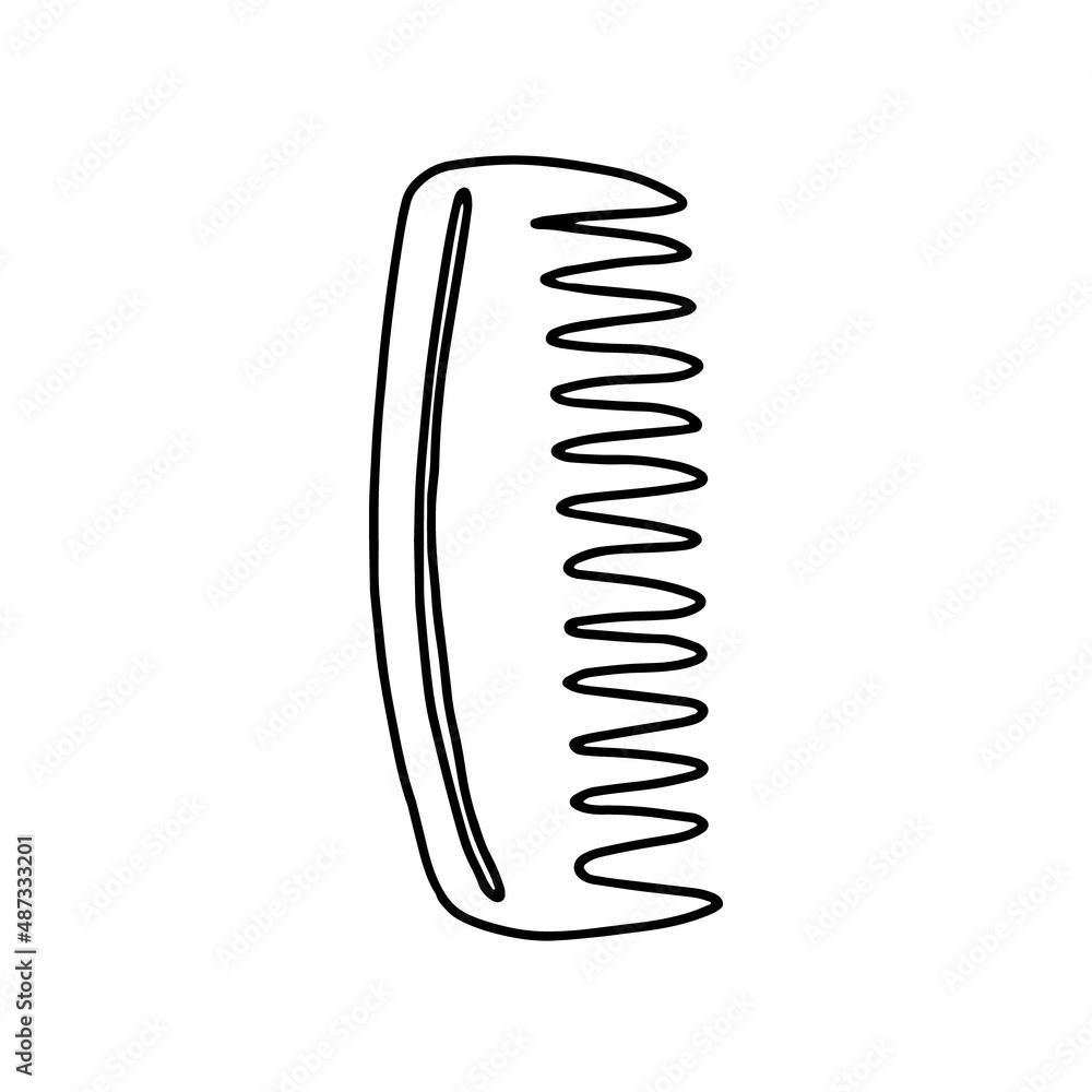 Eco friendly comb illustration. Doodle combing vector clip art. Eco friendly comb illustration. Doodle combing vector clip art.
