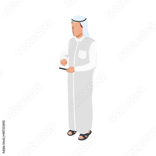 Isometric Arab Man